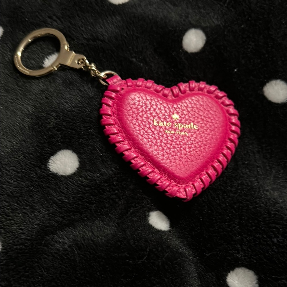 Kate Spade Pink Heart Keychain
